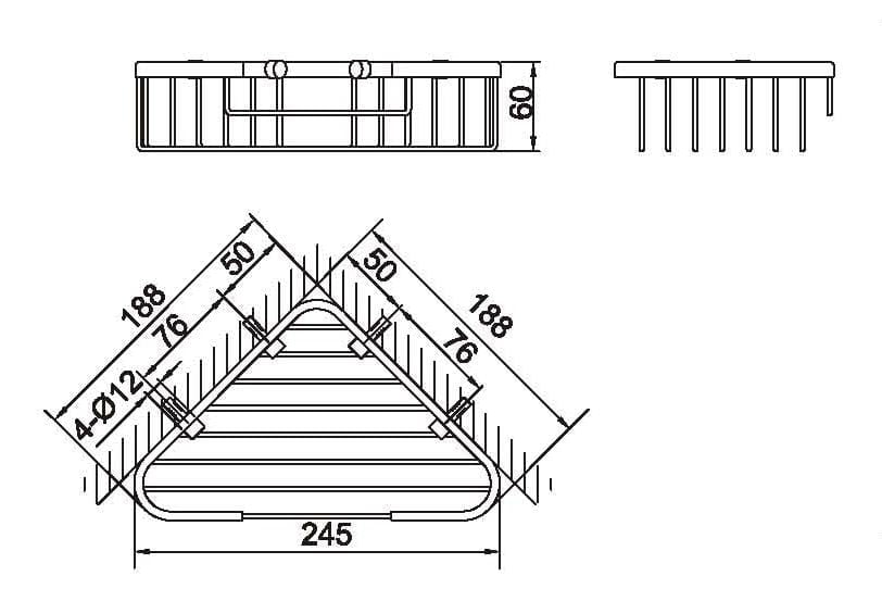 York Corner Wire Basket