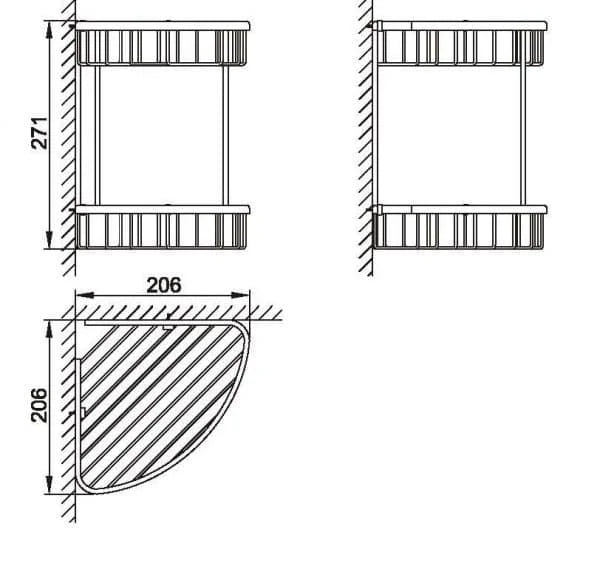 York Double Corner Basket