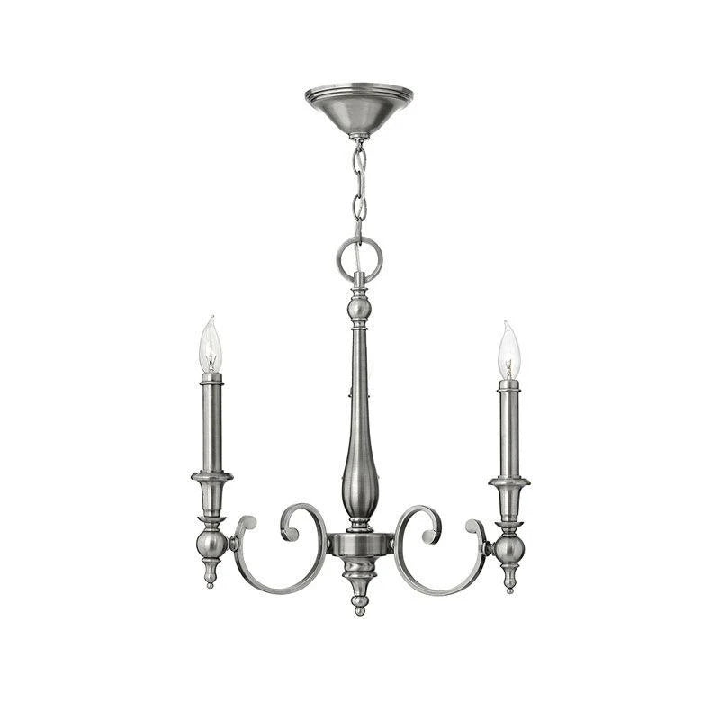 Yorktown 3Lt/5Lt/9Lt Chandelier E14 in Antique Nickel Elstead Lighting -ELS.HK-YORKTOWN