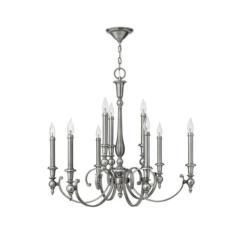 Yorktown 3Lt/5Lt/9Lt Chandelier E14 in Antique Nickel Elstead Lighting -ELS.HK-YORKTOWN