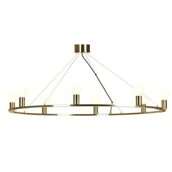 Yves Chandelier 8Lt in Antique Brass or Nickel