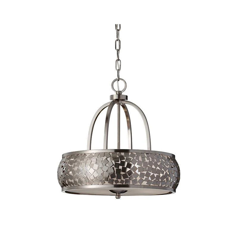 Zara 4Lt Chandelier E27 in Brushed Steel Elstead Lighting - ELS.FE-ZARA4