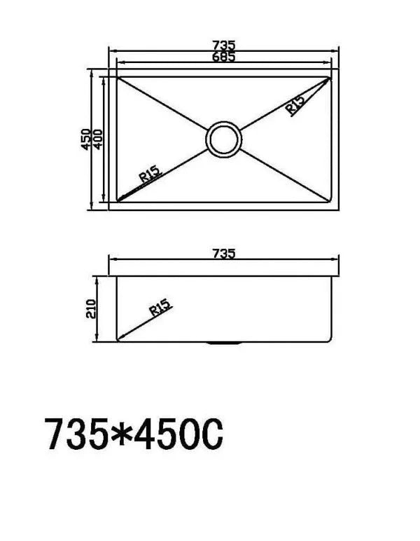 Zetra 735 Single Bowl – Kitchen Sink