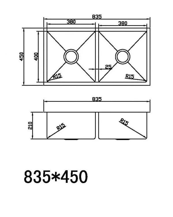 Zetra 835 Double Bowl – Kitchen Sink