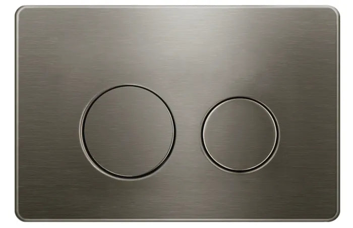 R&T Round Brushed Stainless Dual - Flush Push Plate