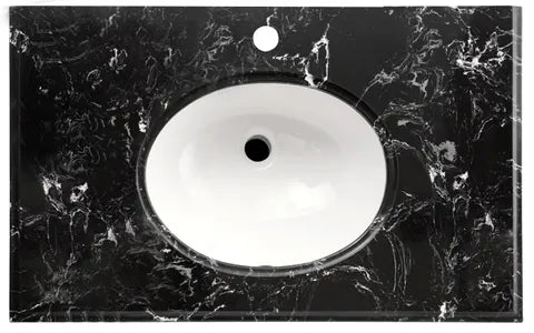 LUX Stone Top Black Marble 1200