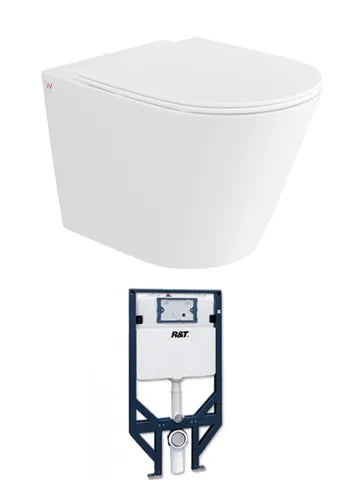 Alzano Wall Hung Pan R&T Inwall Cistern Set (Push Plate Sold Separately)