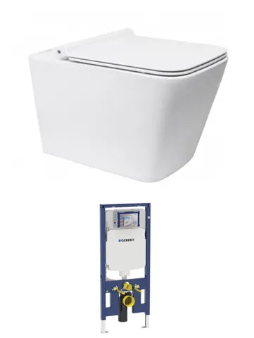 X-Cube Wall Hung Pan and Geberit Cistern (Button Order Separately)