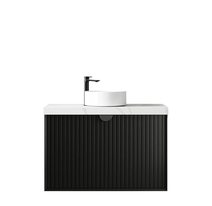 Marlo 900mm Matte Black Wall Hung Vanity