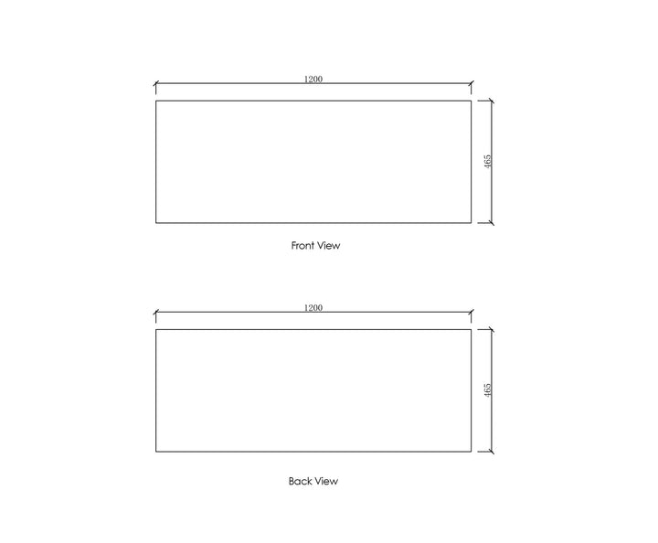 Natural Carrara Marble 1200x465x18 Top No Hole