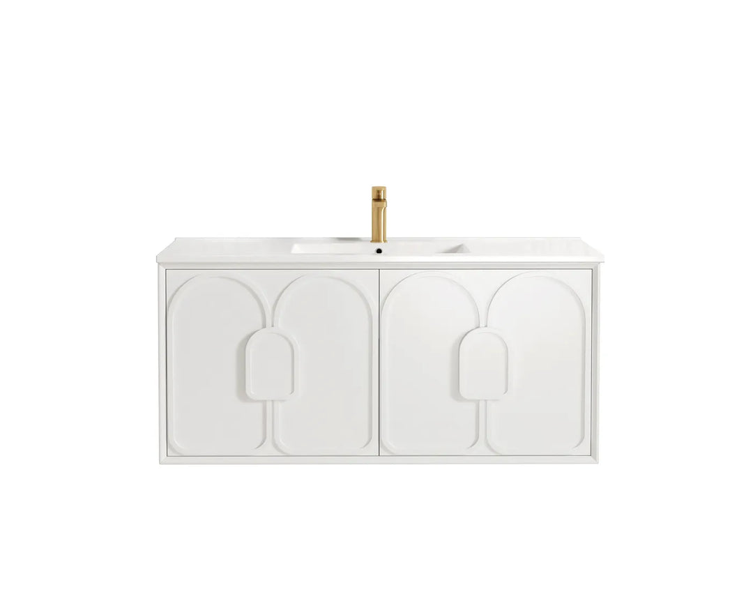 Laguna 1200mm Satin White Wall Hung Vanity