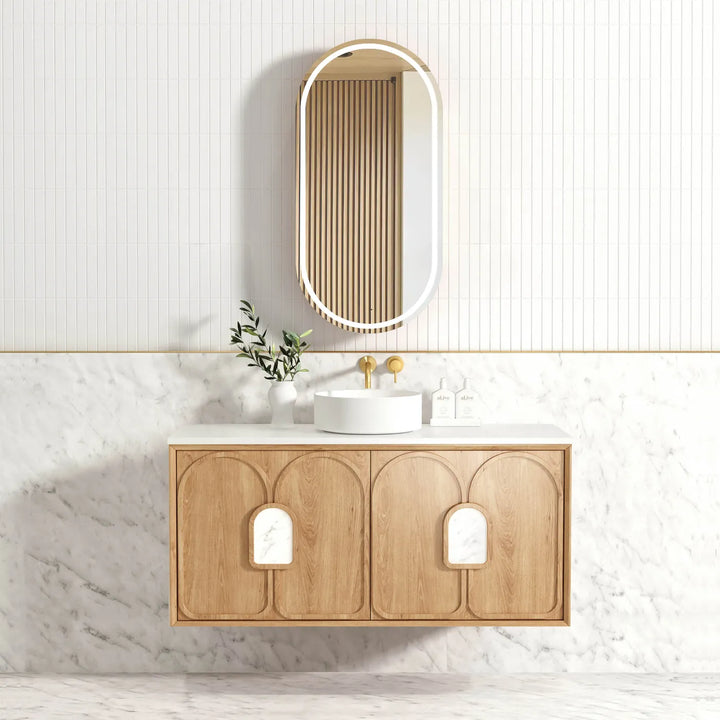 Laguna 1200mm Natural American Oak Wall Hung Vanity