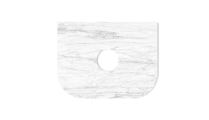 Bondi 600x460x18 Natural Carrara Marble Top - NTH or