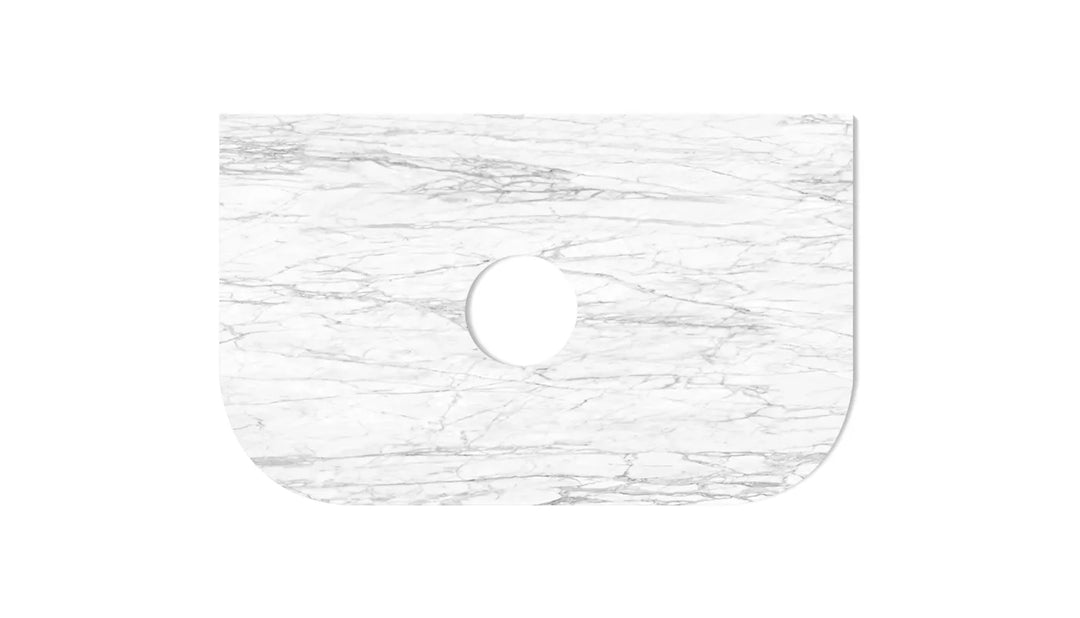 Bondi 750x460x18 Natural Carrara Marble Top - NTH or 12TH Only STBO74NCA