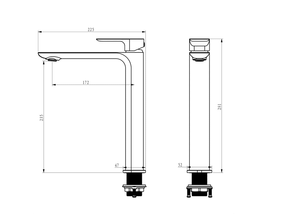 Oskar Tall Basin Mixer Chrome