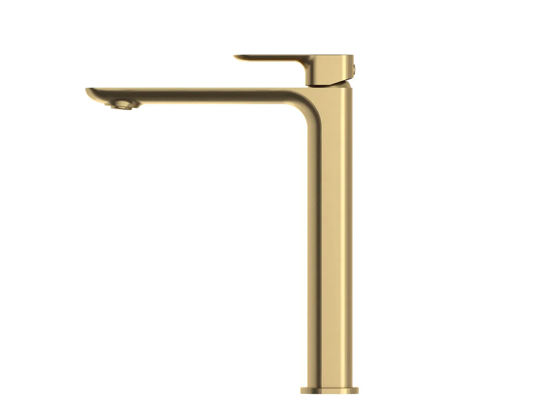 Oskar Tall Basin Mixer Brushed Gold