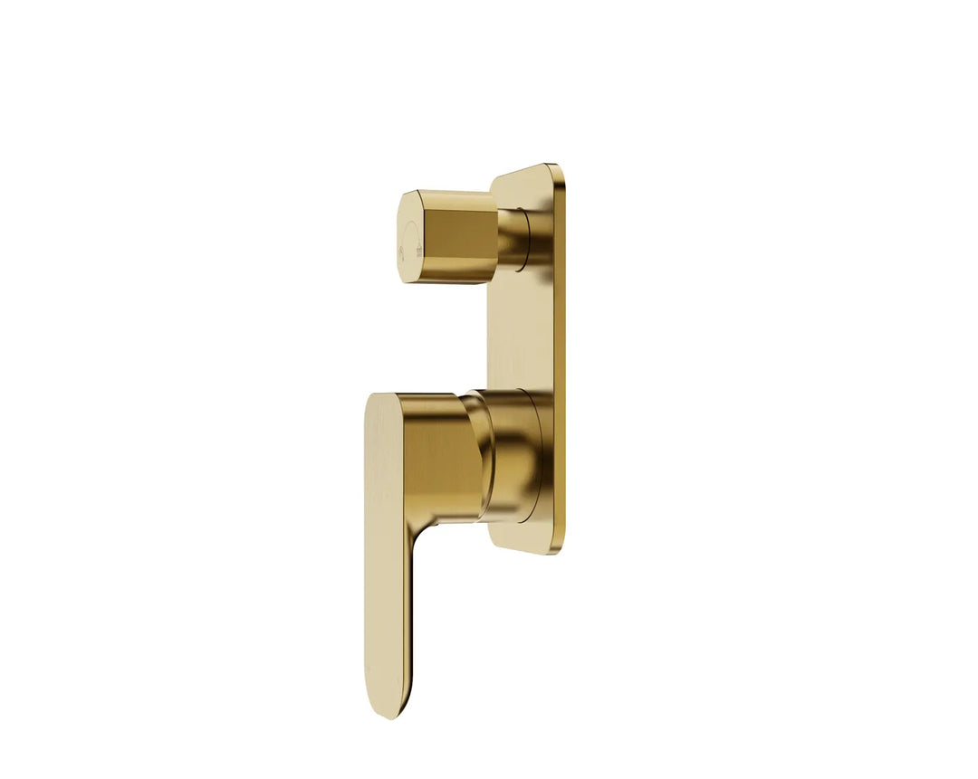 Oskar Shower Mixer With Diverter Brushed Gold