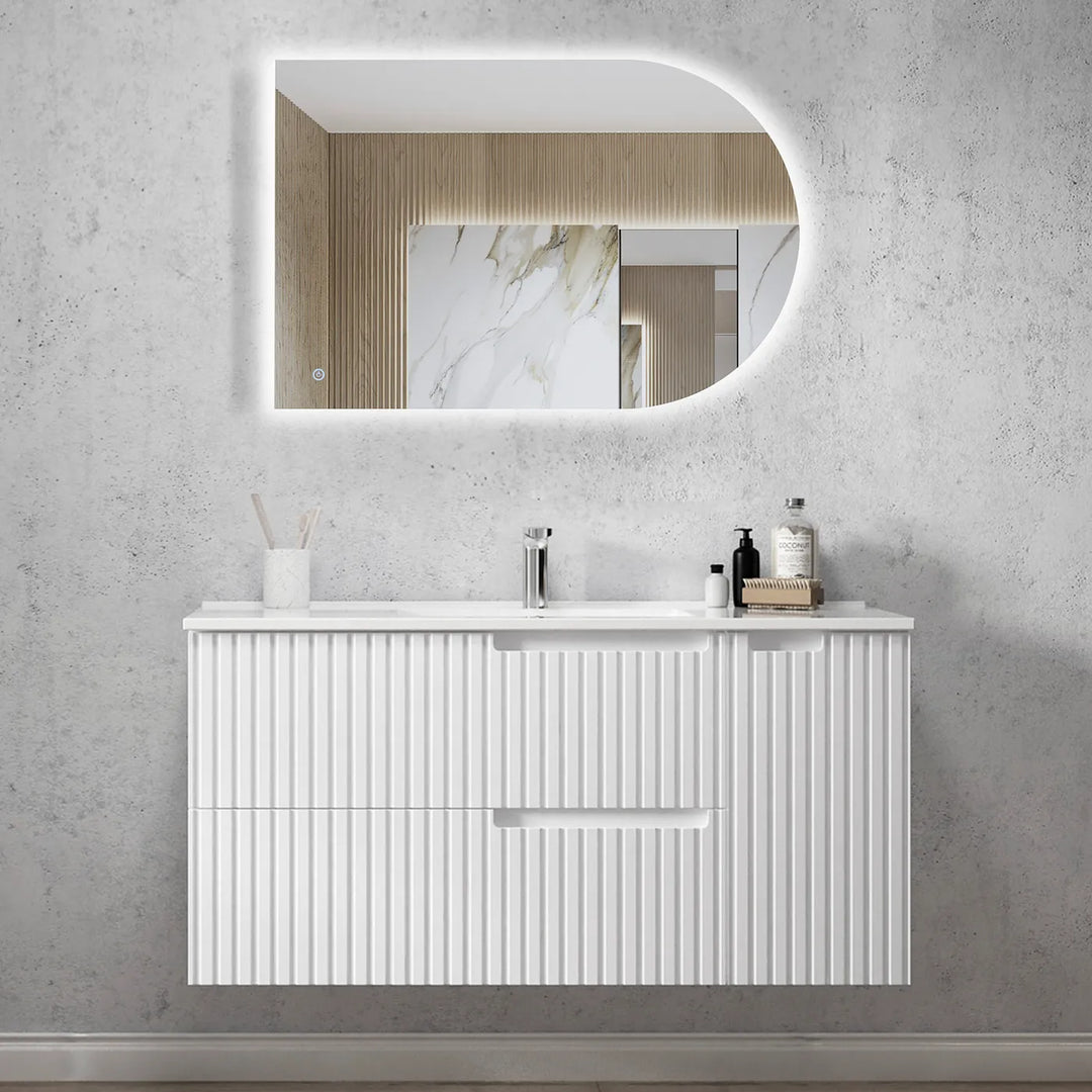 Noosa 1200mm Satin White Wall Hung Vanity