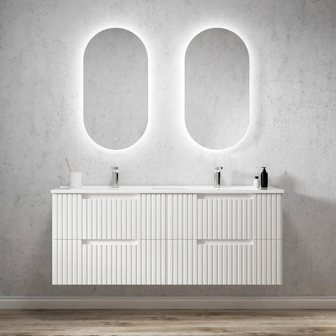 Noosa 1500mm Satin White Wall Hung Vanity