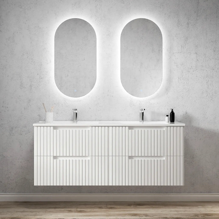 Noosa 1500mm Satin White Wall Hung Vanity