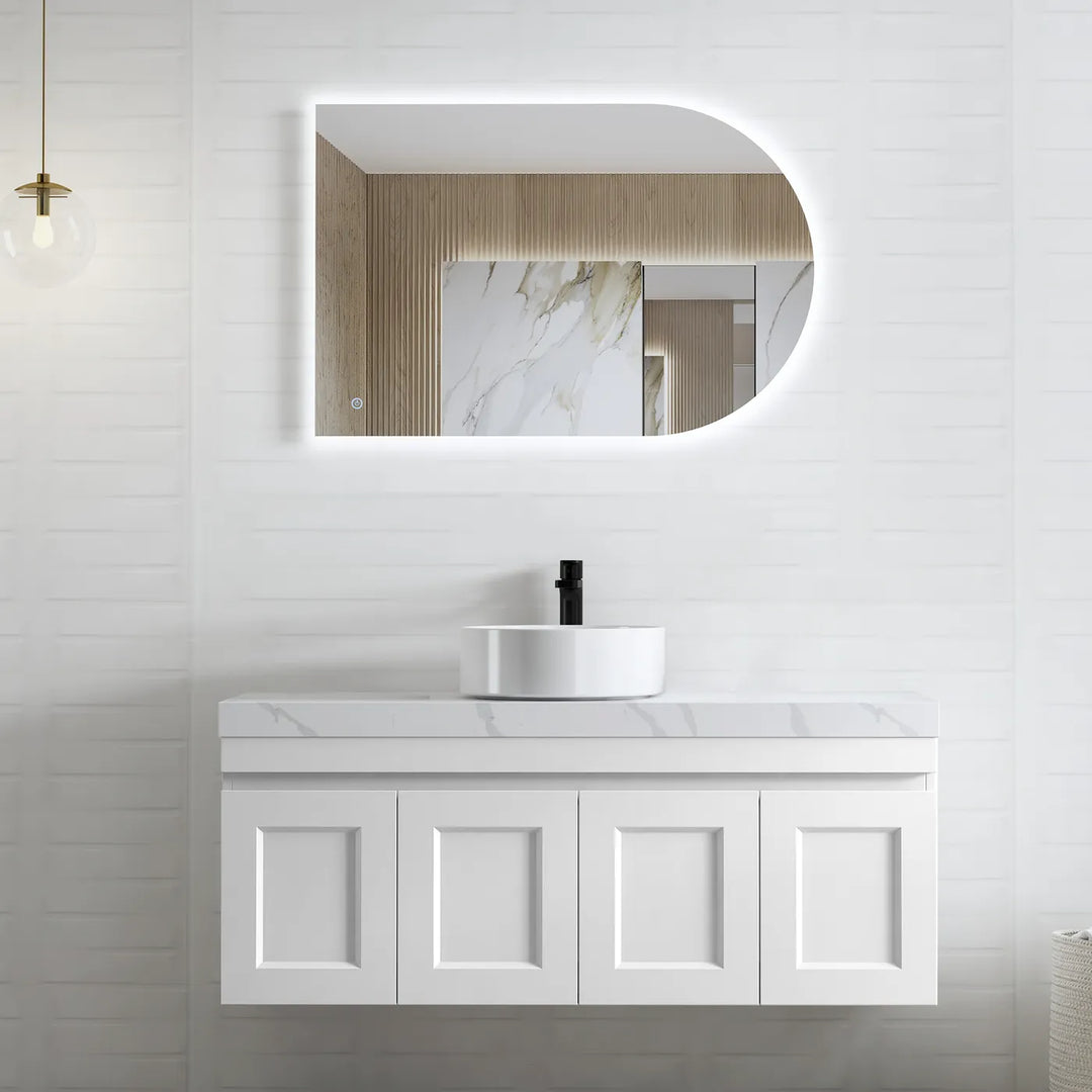 Hampton Mark II 1200mm Satin White Wall Hung Vanity