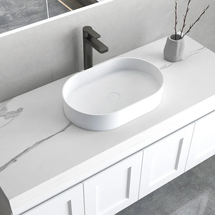 Noosa Solid Surface Matte White Basin NF 585x385x110