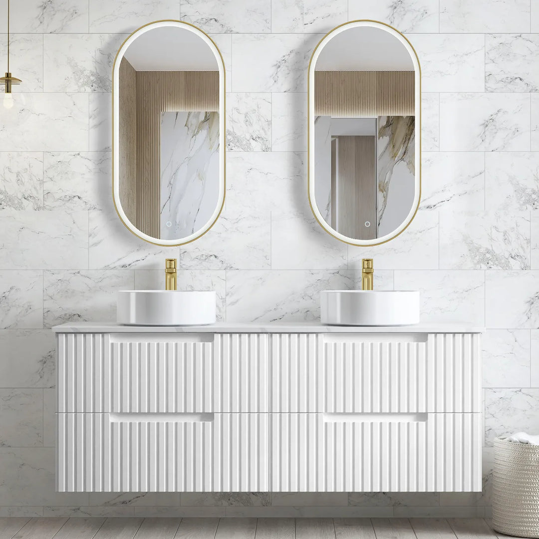 Noosa 1500mm Satin White Wall Hung Vanity