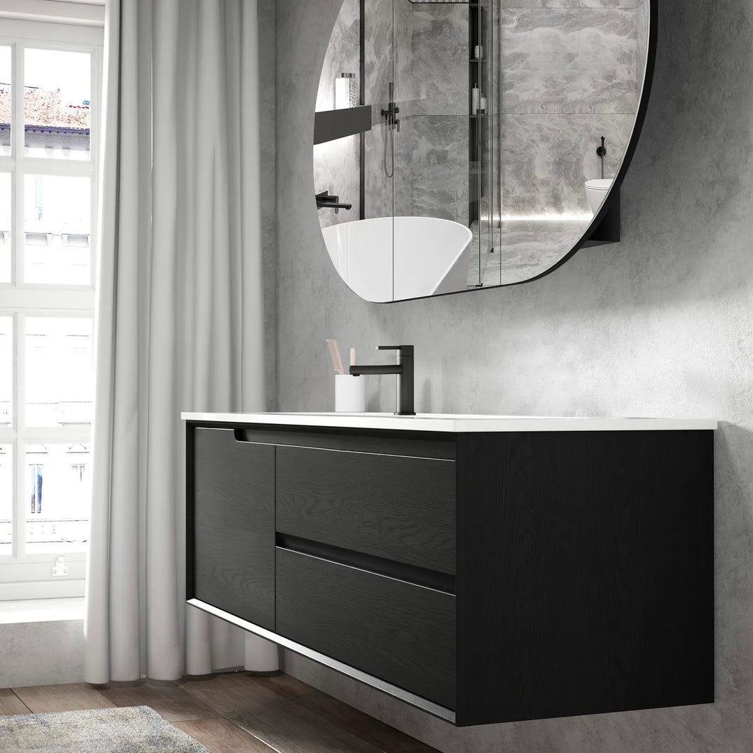 Byron 1200mm Black Oak Wall Hung Vanity