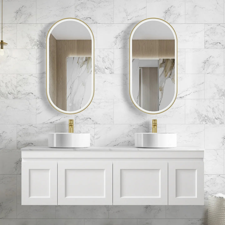 Hampton Mark II 1500mm Satin White Wall Hung Vanity