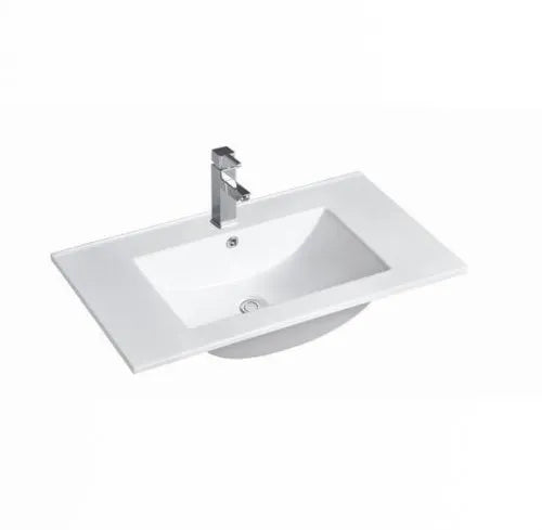 Slim Line Ceramic Top 750x460x17 with Taphole & Overflow