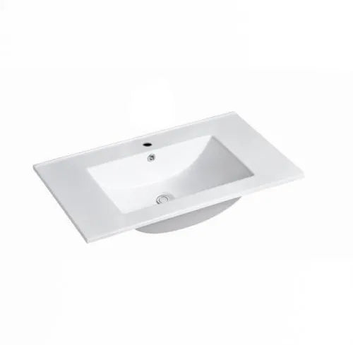 Slim Line Ceramic Top 750x460x17 with Taphole & Overflow