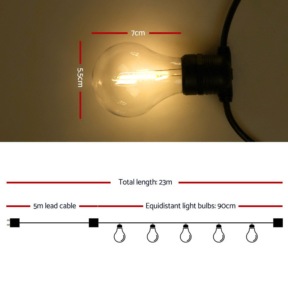 23m LED Festoon String Lights