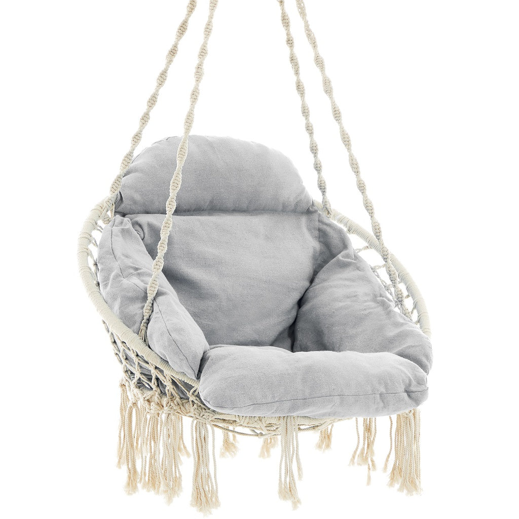 SONGMICS Hammock Hanging Chair with Cushion Gray