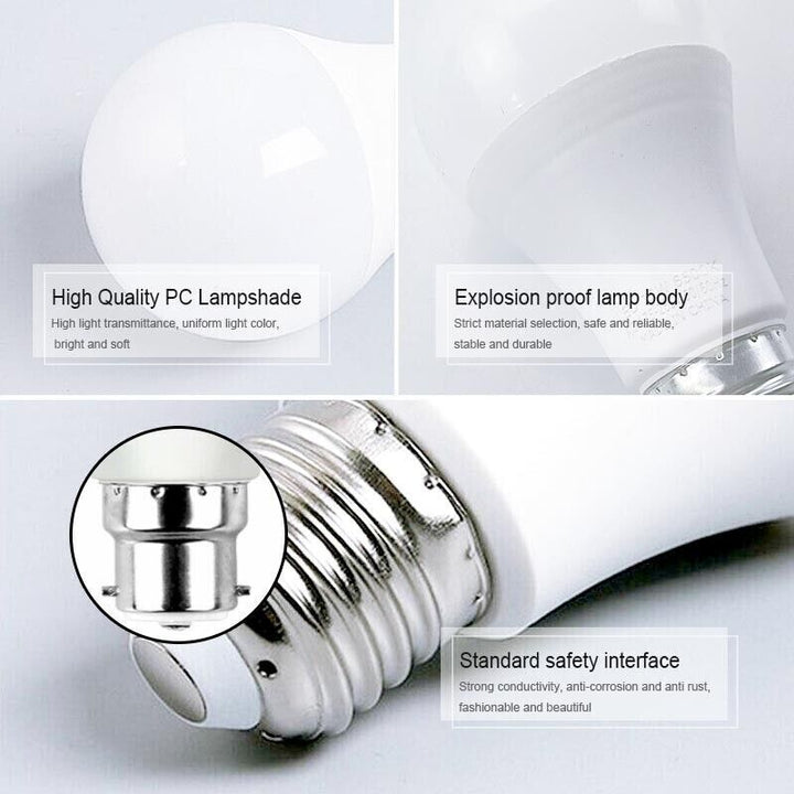 LED Radar Sensor Motion Bulb Smart Security Light Lamp Globe Bulb