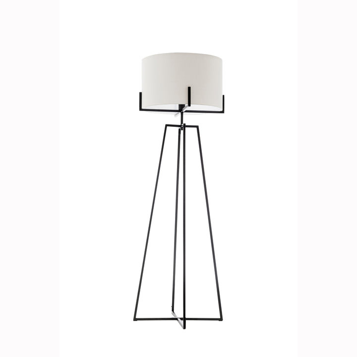 Modern Dimmable Floor Lamp w/ Linen Shade Designer Lighting