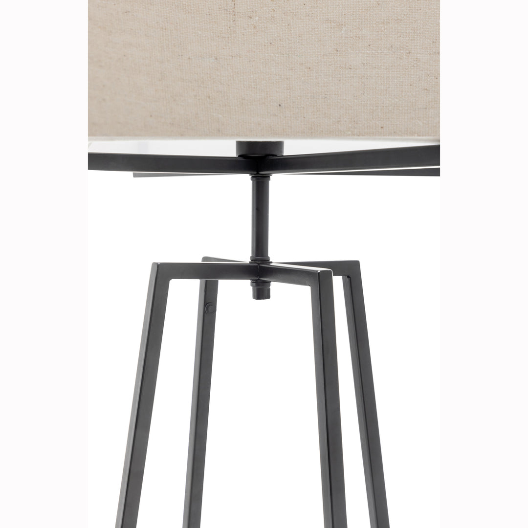 Modern Dimmable Floor Lamp w/ Linen Shade Designer Lighting